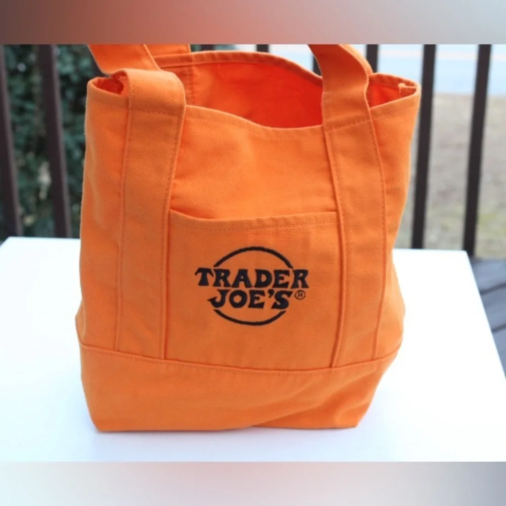 Trader Joe's Halloween mini canvas tote bag